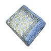 Kantha Indian Blue Floral Cotton Design Handmade Rajasthani Bed Jaipuri Razai with Cotton Filling Bedspread Warm Quilt (Size_108x108 Inch) view 2