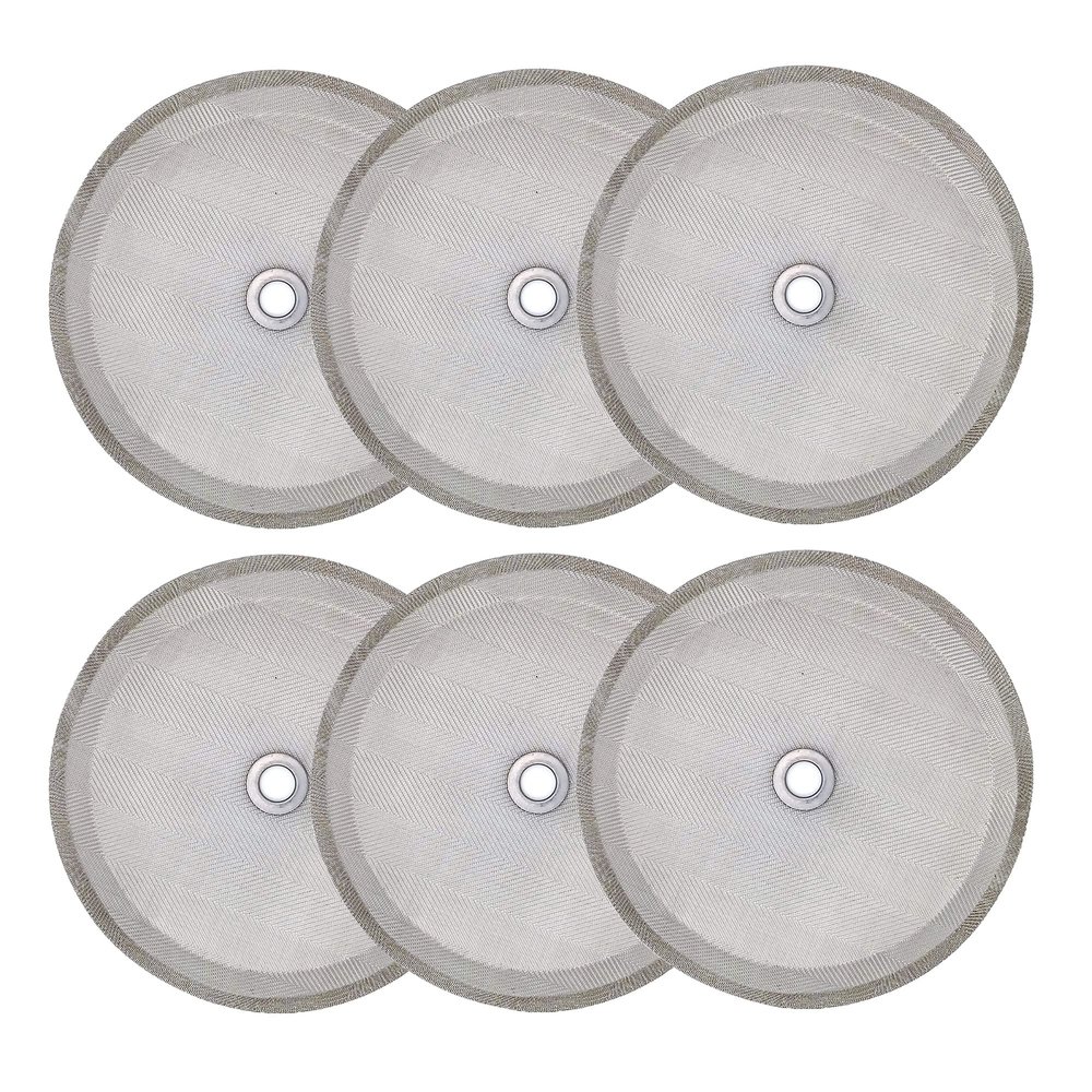 6 Pieces French Press Filters Screen, 4 Inch Stainless Steel Mesh Screen and Replacement Parts for French Press Coffee Maker 1000 ml, 34 Oz, 8 Cup