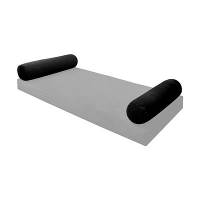 SLIPCOVER ONLY Knife Edge Twin Style V5 Velvet Indoor Daybed Bolster Pillow Cushion AD374