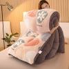 Pealihuy Thicken Lamb Cashmere Blanket Autumn Winter Soft Warm Bed Quilt Bedding Nordic Double Layer Flannel Air Conditioning Milk Velvet for Home,N,200 * 230/4kg view 2