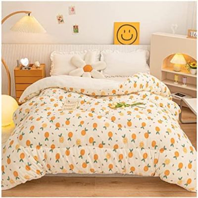 Pealihuy Fluffy Plush Duvet, Super Warm Lamb Quilt Winter Blanket, Double-Sided Quilt, Winter Warm Blanket, for Autumn Spring Home Bedroom,G,200x230cm/6kg