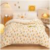 Pealihuy Fluffy Plush Duvet, Super Warm Lamb Quilt Winter Blanket, Double-Sided Quilt, Winter Warm Blanket, for Autumn Spring Home Bedroom,G,200x230cm/6kg view 1