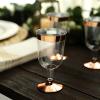 12 pcs 6.5 oz Rose Gold Rim Clear Plastic Party Goblets Disposable  Clear Drinkware, Plastic Wine Glasses for Weddings Parties Events Receptions Home Bar Cocktails Dining Tableware Decorations view 2