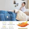 Pealihuy Winter Warm Lamb Velvet Core, Thick Warm Plush Plus Velvet Core Quilt, Double Sided Thicken Winter Quilt,B,150x200cm/2.5kg view 3