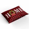 3 Pieces Full Bedding Duvet Covers Set Christmas Home Texts Pine Wreath Soft Quilt Cover and Pillow Shams,Lightweight Comforter Cover Sets for Bedroom Decor Chic Buffalo Check view 2