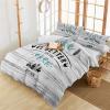 3 Pieces California King Bedding Duvet Covers Set Western Country Farm Animals Soft Quilt Cover and Pillow Shams,Lightweight Comforter Cover Sets for Bedroom Decor Rural Windmill Cow Grey Wood Board view 1