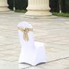 Balsa Circle 100 pcs Champagne Reversible Satin Faux Leather Bow Tie Chair Sashes with Buckles Wedding Ceremony Reception Decorations view 3