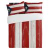 3 Pieces California King Bedding Duvet Covers Set Puerto Rico Flag on Shabby Wood Grain Soft Quilt Cover and Pillow Shams,Lightweight Comforter Cover Sets for Bedroom Decor Star on Blue Red White view 3