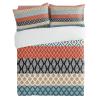 3 Pieces California King Bedding Duvet Covers Set Boho Ethnic Satin Texture Soft Quilt Cover and Pillow Shams,Lightweight Comforter Cover Sets for Bedroom Decor Ethnic Damask Flower Bohemian view 3