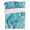 3 Pieces Cali King Bedding Duvet Covers Set Ocean Marble Blue Ripple Waves Texture Soft Quilt Cover and Pillow Shams,Lightweight Comforter Cover Sets for Bedroom Decor Abstract Agate Nature Stone view 3