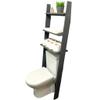 GENESIS WOODESIGN Over The Toilet Bathroom Organizer Shelves, 3-Tier Freestanding Above Toilet Storage Ladder Shelf, Standing Space Saver Behind Toilet Small Bathroom Organizer (Grey) view 1