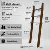 GENESIS WOODESIGN Over The Toilet Bathroom Organizer Shelves, 3-Tier Freestanding Above Toilet Storage Ladder Shelf, Standing Space Saver Behind Toilet Small Bathroom Organizer (Grey) view 3