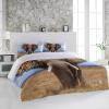 3 Pieces Full Bedding Duvet Covers Set African Elephant and Butterfly Ears Soft Quilt Cover and Pillow Shams,Lightweight Comforter Cover Sets for Bedroom Decor Wildlife Animal Nature Field Blue Sky view 2