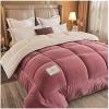 Pealihuy Super Warm Lamb Quilt Winter Quilt Blanket, Winter Thickened Double-Sided Fleece Quilt Warm Plush Quilt, Double-Sided Velvet Quilt,A,200x230cm/5kg view 1