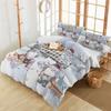 3 Pieces California King Bedding Duvet Covers Set Winter Snowy Santa Gnome Snowman on Car Soft Quilt Cover and Pillow Shams,Lightweight Comforter Cover Sets for Bedroom Decor Xmas Buffalo Check Truck view 1