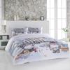 3 Pieces California King Bedding Duvet Covers Set Winter Snowy Santa Gnome Snowman on Car Soft Quilt Cover and Pillow Shams,Lightweight Comforter Cover Sets for Bedroom Decor Xmas Buffalo Check Truck view 2