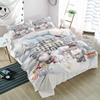 3 Pieces California King Bedding Duvet Covers Set Winter Snowy Santa Gnome Snowman on Car Soft Quilt Cover and Pillow Shams,Lightweight Comforter Cover Sets for Bedroom Decor Xmas Buffalo Check Truck view 4
