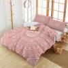 3 Pieces California King Bedding Duvet Covers Set Traditional Pink Bohemian Mandala Flower Soft Quilt Cover and Pillow Shams,Lightweight Comforter Cover Sets for Bedroom Decor Tribe Boho Floral view 1