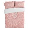 3 Pieces California King Bedding Duvet Covers Set Traditional Pink Bohemian Mandala Flower Soft Quilt Cover and Pillow Shams,Lightweight Comforter Cover Sets for Bedroom Decor Tribe Boho Floral view 3