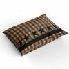 3 Pieces Cali King Bedding Duvet Covers Set Western Star Country Style Buffalo Plaid Soft Quilt Cover and Pillow Shams,Comforter Cover Sets for Bedroom Decor Black Stars Striped on Checker view 2
