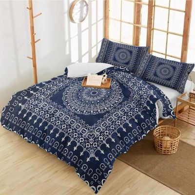 3 Pieces California King Bedding Duvet Covers Set Bohemian Mandala Soft Quilt Cover and Pillow Shams,Lightweight Comforter Cover Sets for Bedroom Decor Abstract Boho Flower Texture
