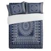 3 Pieces California King Bedding Duvet Covers Set Bohemian Mandala Soft Quilt Cover and Pillow Shams,Lightweight Comforter Cover Sets for Bedroom Decor Abstract Boho Flower Texture view 3