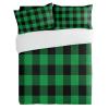 3 Pieces California King Bedding Duvet Covers Set St. Patrick's Day Green Black Classic Plaid Soft Quilt Cover and Pillow Shams,Lightweight Comforter Cover Sets for Bedroom Decor Buffalo Checkered view 3