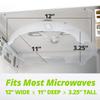 HOVER COVER Magnetic Splatter Cover, 12-Inch Clear BPA-Free Food Lid, Vented Plate Guard with Steam Vents, Anti-Splash Microwave Lid, Dishwasher Safe, Space-Saving Magnetic Storage - Gray view 2