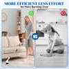 Electric Spin Scrubber, Cordless Bath Tub Power Scrubber with 8 Replaceable Drill Brush Heads, Shower Cleaning Brush with Adjustable Handle for Bathroom, Tile Floor & Car, White, (ANS-8050) view 2