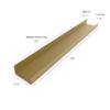 DIY CARTEL Made in USA Floating Metal Wall Shelf Picture Ledge - USA Manufactured Steel - Industrial Heavy Duty Modern Farmhouse Rustic Designed Shelf (36in Gold) view 3