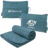 PAVILIA Travel Blanket Airplane Compact with Bag, Small Travel Pillow Blanket Long Flights, Lightweight Plane Blanket with Luggage Strap, Camping Blanket for Traveler Essentials, Teal Blue, 65x40 view 1