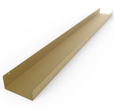 DIY CARTEL Made in USA Floating Metal Wall Shelf Picture Ledge - USA Manufactured Steel - Industrial Heavy Duty Modern Farmhouse Rustic Designed Shelf (48in Gold)