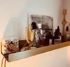 DIY CARTEL Made in USA Floating Metal Wall Shelf Picture Ledge - USA Manufactured Steel - Industrial Heavy Duty Modern Farmhouse Rustic Designed Shelf (48in Gold) view 2