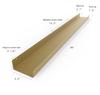 DIY CARTEL Made in USA Floating Metal Wall Shelf Picture Ledge - USA Manufactured Steel - Industrial Heavy Duty Modern Farmhouse Rustic Designed Shelf (48in Gold) view 3