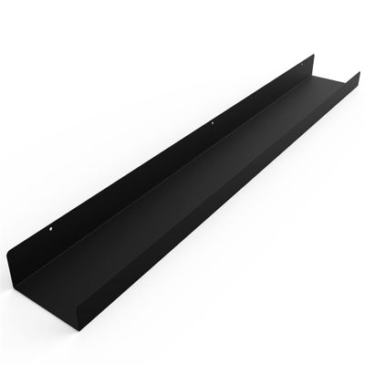 DIY CARTEL Made in USA Floating Metal Wall Shelf Picture Ledge - USA Manufactured Steel - Industrial Heavy Duty Modern Farmhouse Rustic Designed Shelf (36in Black)