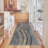 ONISUM Modern Runner Rug for Hallway, Indoor Outdoor Very Long Carpets, Kitchen Hall Stairs Narrow Rugs, Washable Non - Slip Floor Area Rugs, Soft Durable Floor Mats (Size : 2 ft  4.9 ft) view 3
