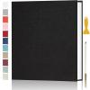 Aenbuslm Photo Album Self Adhesive Pages for 4x6 5x7 8x10 Pictures Scrapbook Magnetic Photo Albums with Sticky Pages Books with A Metallic Pen for Baby Wedding Family 11x10.6 Black 60 Pages view 1