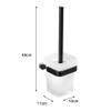 KIZQYN Toilet Brush Toilet Brush and Glass Holder Bathroom Toilet Cleaning Set (Black) Toilet Cleaner Brush view 2