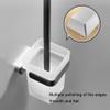 KIZQYN Toilet Brush Toilet Brush and Glass Holder Bathroom Toilet Cleaning Set (Black) Toilet Cleaner Brush view 4