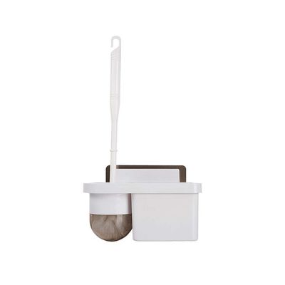 KIZQYN Toilet Brush Household Bathroom Wall-Mounted Toilet Brush Set Creative Free Punching Depth Cleaning Rack Toilet Cleaner Brush