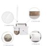 KIZQYN Toilet Brush Household Bathroom Wall-Mounted Toilet Brush Set Creative Free Punching Depth Cleaning Rack Toilet Cleaner Brush view 3