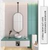Gaommini Ceiling Mounted Hanging Rod Mirror with Black Metal Frame and Boom, Bathroom Mirrors Vanity Makeup Shaving Mirror, Decorative Mirrors for Wall - Oval (Size : 40cmx60cm) view 4