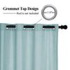 Frelement Extra Long Curtains Grommet Curtains Breathable Linen Curtains Panels for High Ceiling Loft Bedroom Thermal Insulated Tall Curtains, 100" W x 108" L, 1 Panel, Nile Blue view 2