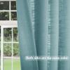 Frelement Extra Long Curtains Grommet Curtains Breathable Linen Curtains Panels for High Ceiling Loft Bedroom Thermal Insulated Tall Curtains, 100" W x 108" L, 1 Panel, Nile Blue view 3