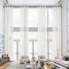 Frelement Extra Long Linen Curtains 16ft Length Light Filtering Breathable Curtains for High Ceiling Loft Thermal Insulated Grommet Curtains Drapes, 50" W x 192" L, 2 Panels, White view 1