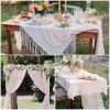15 Pack Cheesecloth Table Runner 10Ft Pink Table Runner 35 x120Inch Cheese Cloth Table Runners for Wedding Anniversary Banquet Birthday Party Engagement Bridal Baby Shower Valentine's Day Table Decor view 2