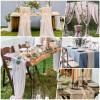 15 Pack Cheesecloth Table Runner 10Ft Pink Table Runner 35 x120Inch Cheese Cloth Table Runners for Wedding Anniversary Banquet Birthday Party Engagement Bridal Baby Shower Valentine's Day Table Decor view 4