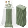 15 Pack Cheesecloth Table Runner 10Ft Romantic Cheese Cloth Table Runner 35 x120Inch Gauze Boho Table Runners for Wedding Birthday Party Bridal Baby Shower Engagement Home Fall Table Decor(Sage Green) view 1
