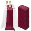15 Pack Cheesecloth Table Runner 10Ft Gauze Cheese Cloth Table Runner 35x120Inch Rustic Boho Table Runners for Wedding Birthday Party Bridal Baby Shower Anniversary Engagement Holiday Decor(Burgundy) view 1