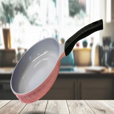 9.5" Ceramic Coating Interior and Exterior Cooking Frying Pan, Made In Korea